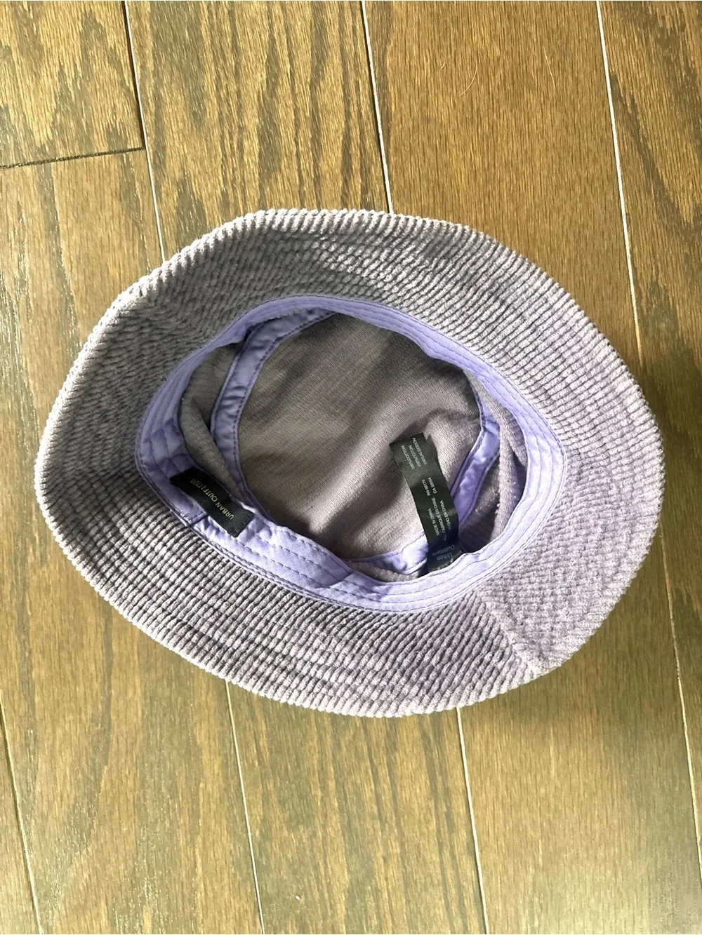 Y2K Urban Outfitters Retro Gray Lavender Purple Corduroy Cotton Bucket Hat